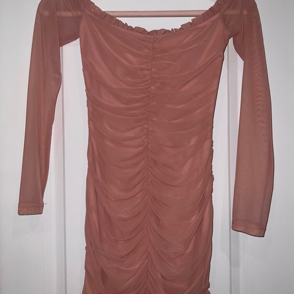 Fashion Nova Maura Mesh Dress - Mauve - Picture 2 of 5